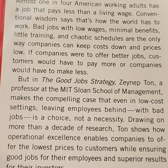 The Good Jobs Strategy 229pgs Hardback Book by Zeynep Ton - Picture 12 of 16